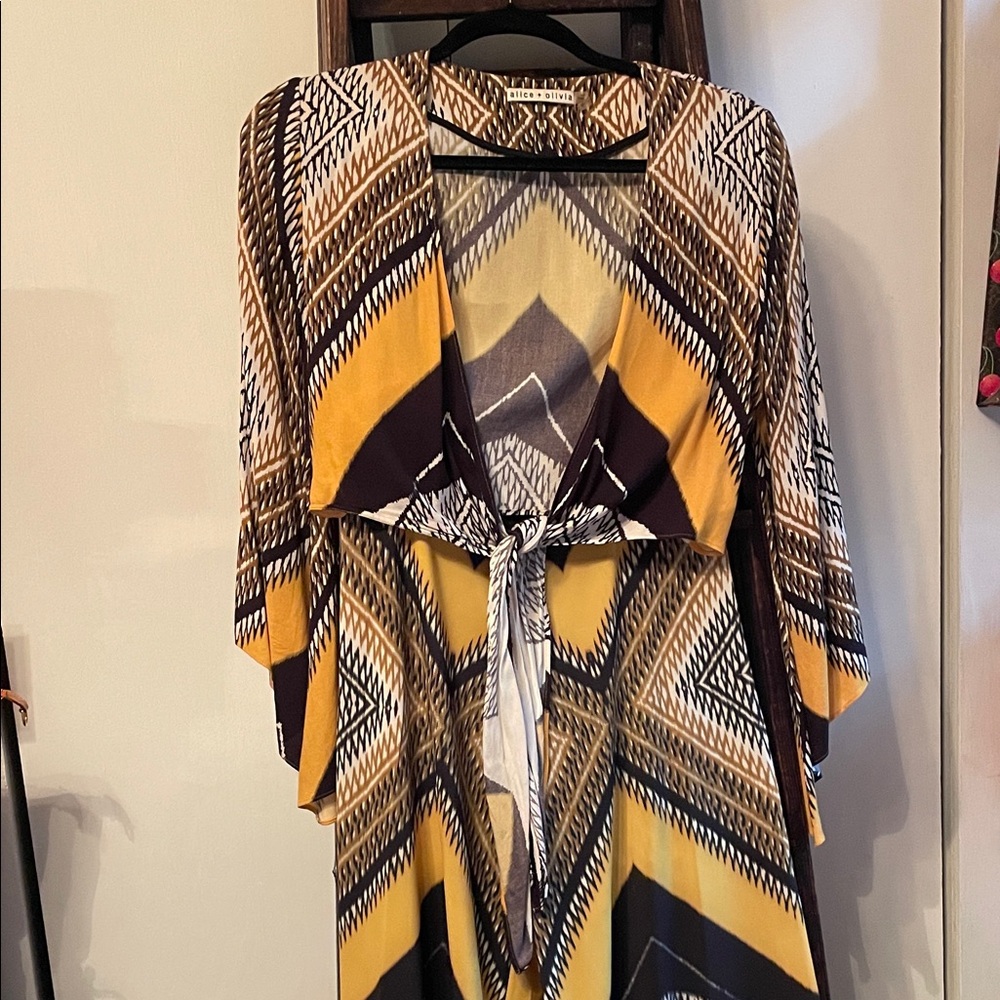 Alice + Olivia Geometric Pattern Top and Pant Set